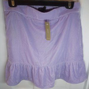 J.Crew Lavender Peplum Velvet Mini Skirt NWT